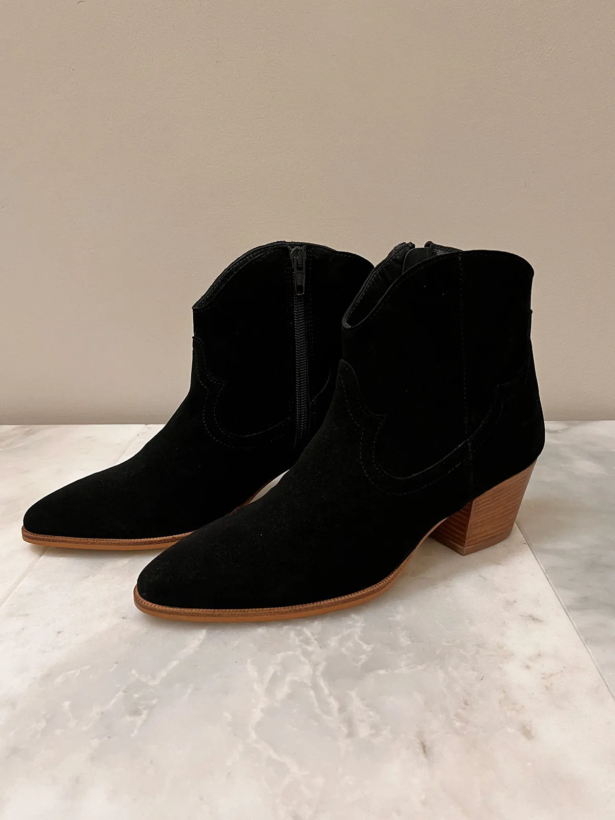 Suede Cowboy Boots