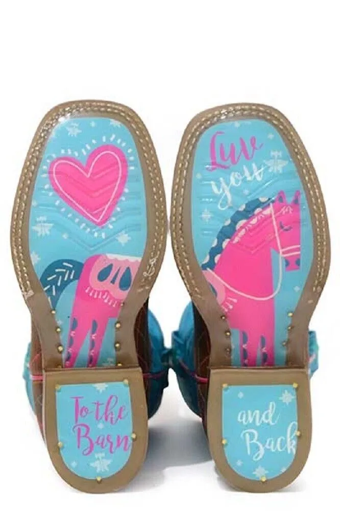 Tin Haul Girl's Youth 'Hearts & Colts' Western Cowgirl Boots