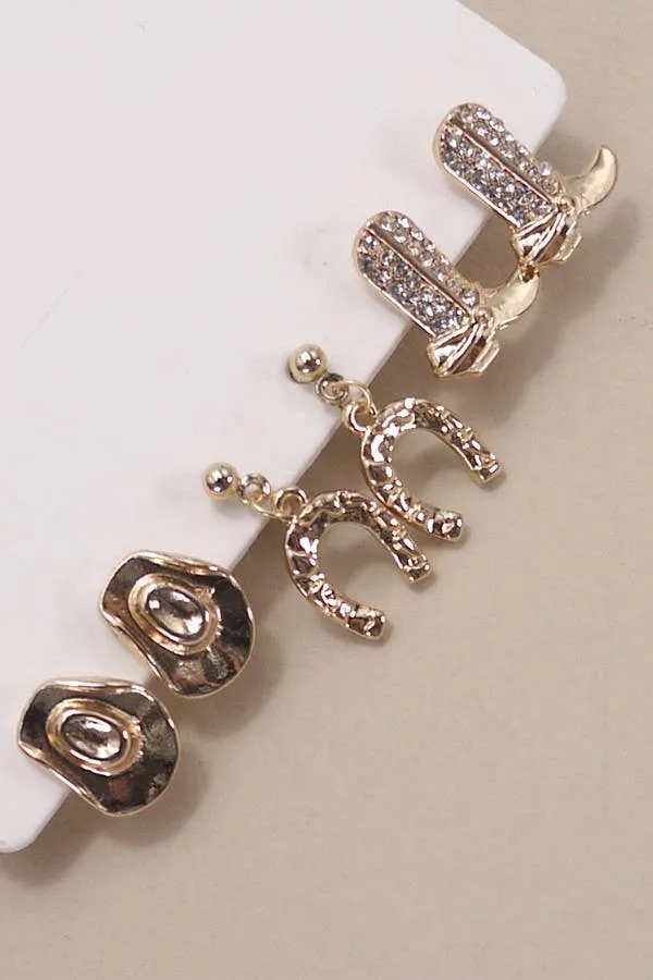 Trio Western Earrings (3 Pack)
