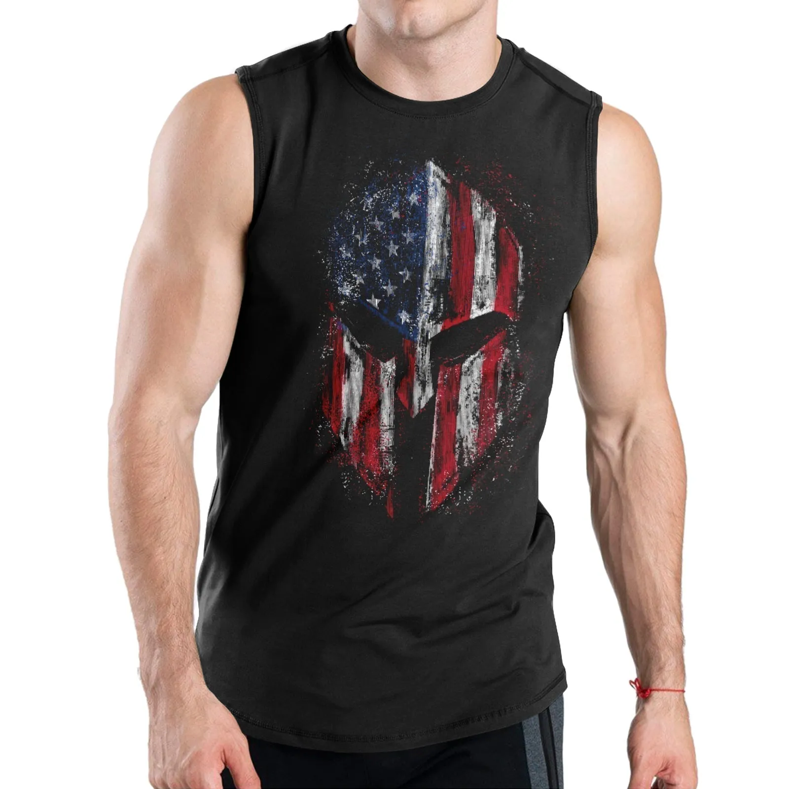 USA FLAG SPARTAN QUICK DRY TANK TOP