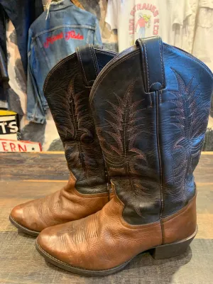 Vintage Tony Lama Two Tone Top Boots, 9.5d
