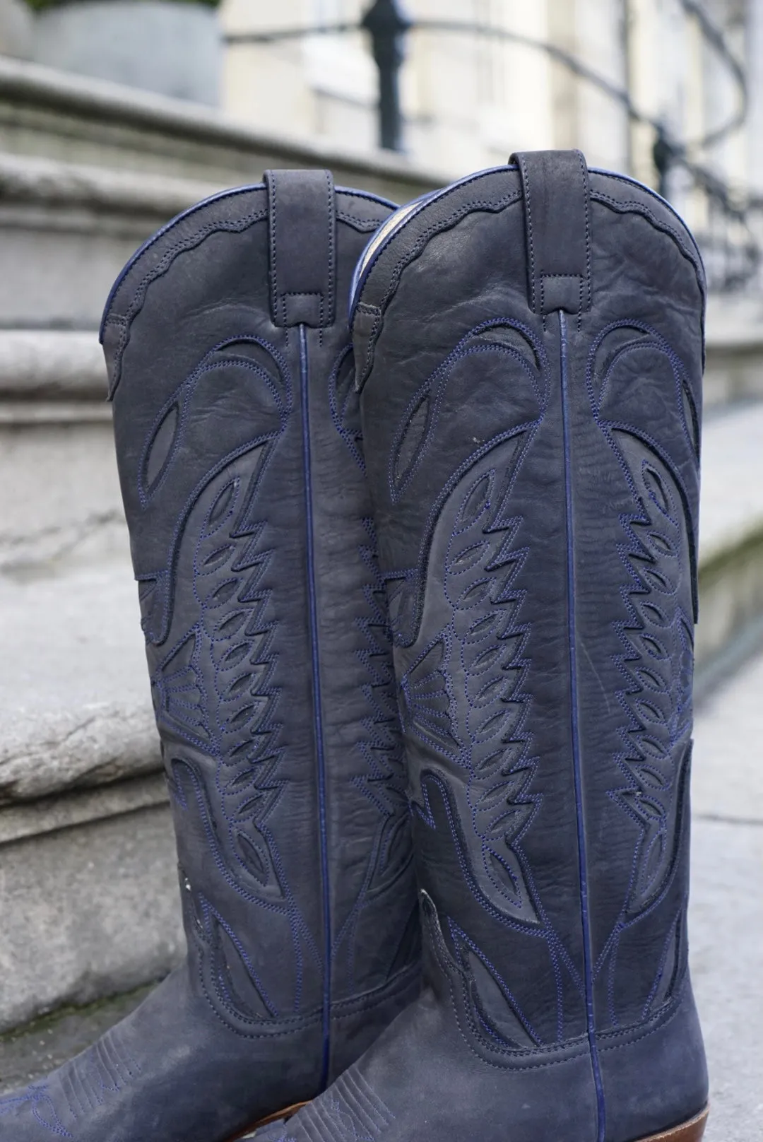 Yankee cowboy boots high - navy