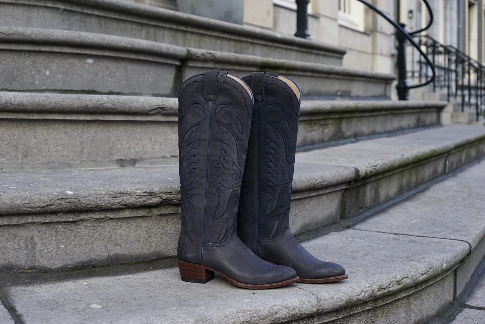 Yankee cowboy boots high - navy