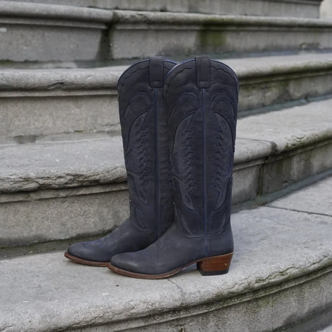 Yankee cowboy boots high - navy