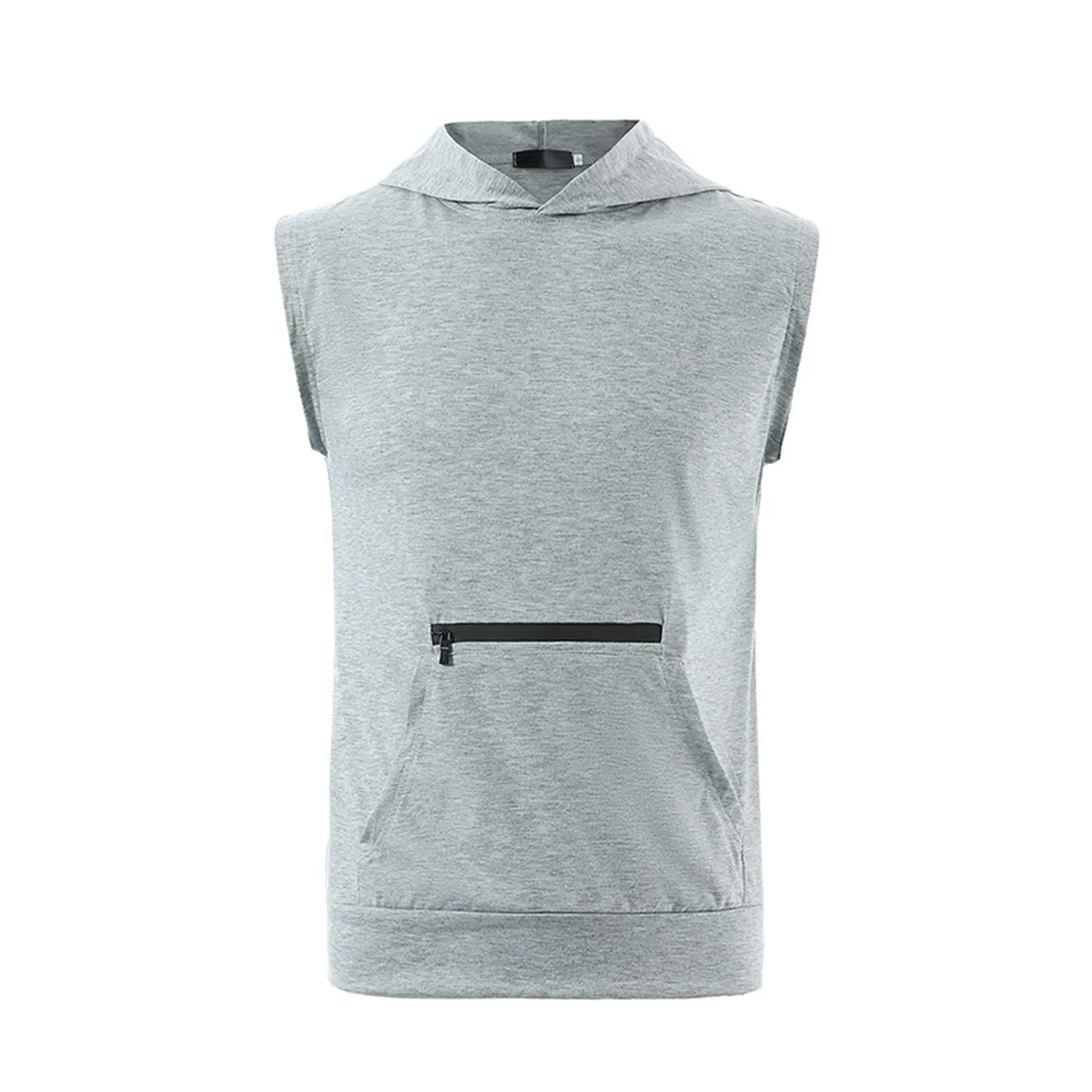 ZIPPER POCKET HOODIE TANK TOP